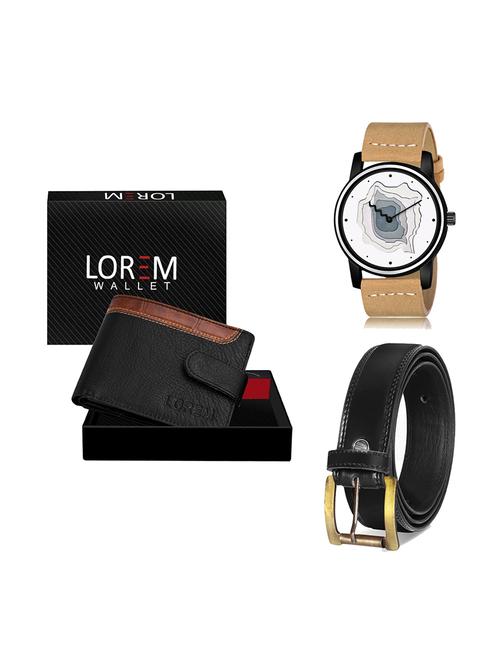 belt, wallet & watch gift combo - 19447854 - Very Small Image - 1