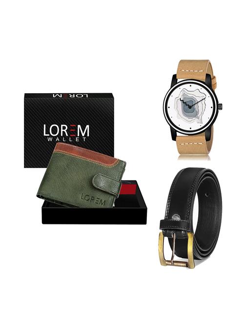 belt, wallet & watch gift combo - 19447855 - Very Small Image - 1