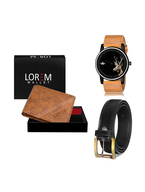 belt, wallet & watch gift combo - 19447887 - Very Small Image - 1
