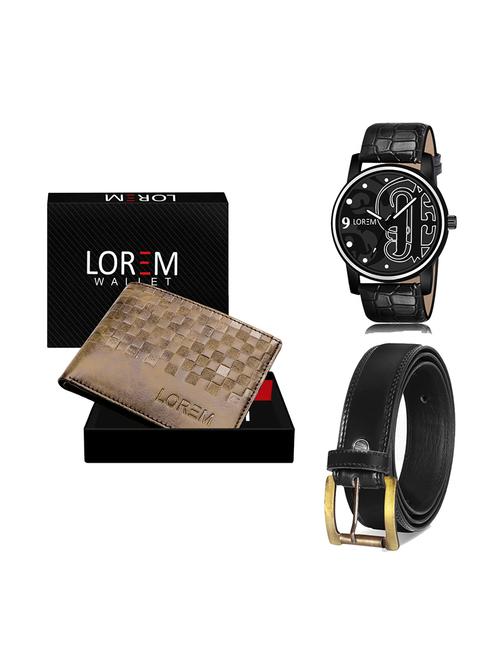 belt, wallet & watch gift combo - 19447935 - Very Small Image - 1