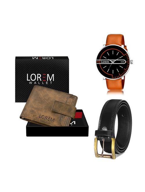 belt, wallet & watch gift combo - 19447967 - Very Small Image - 1