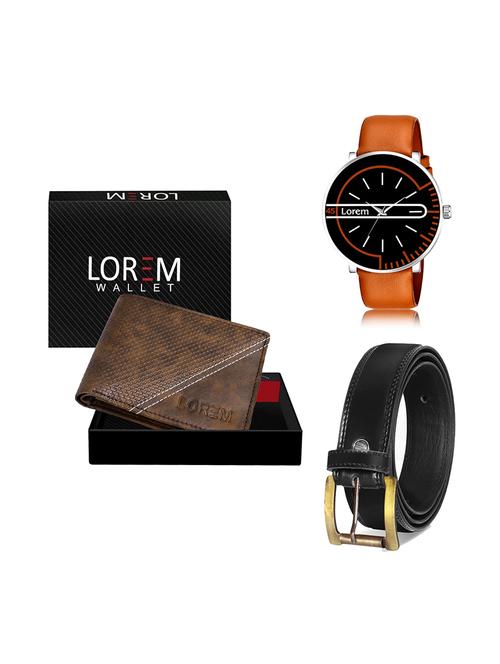 belt, wallet & watch gift combo - 19447976 - Very Small Image - 1