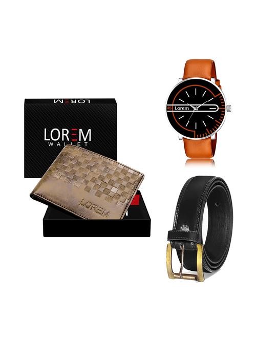 belt, wallet & watch gift combo - 19447980 - Very Small Image - 1