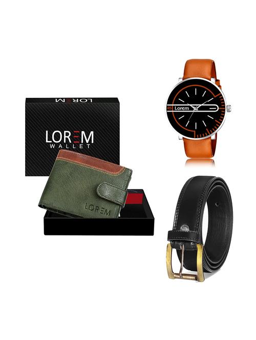 belt, wallet & watch gift combo - 19447990 - Very Small Image - 1