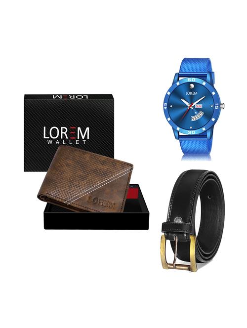 belt, wallet & watch gift combo - 19448111 - Very Small Image - 1
