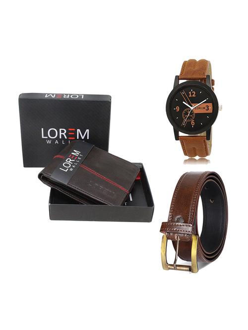 belt, wallet & watch gift combo - 19448131 - Very Small Image - 1