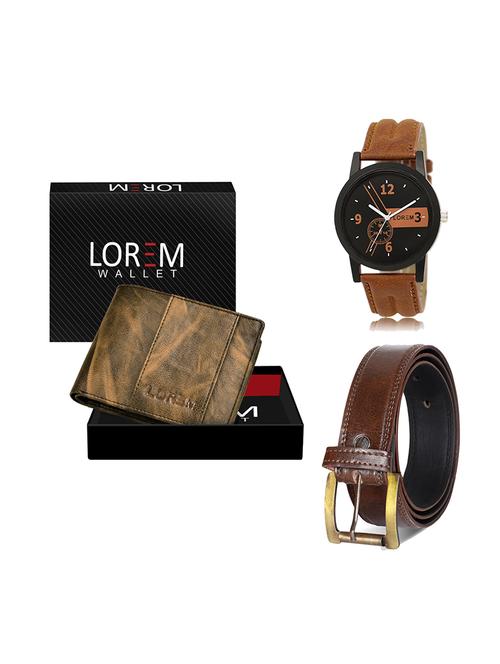 belt, wallet & watch gift combo - 19448144 - Very Small Image - 1