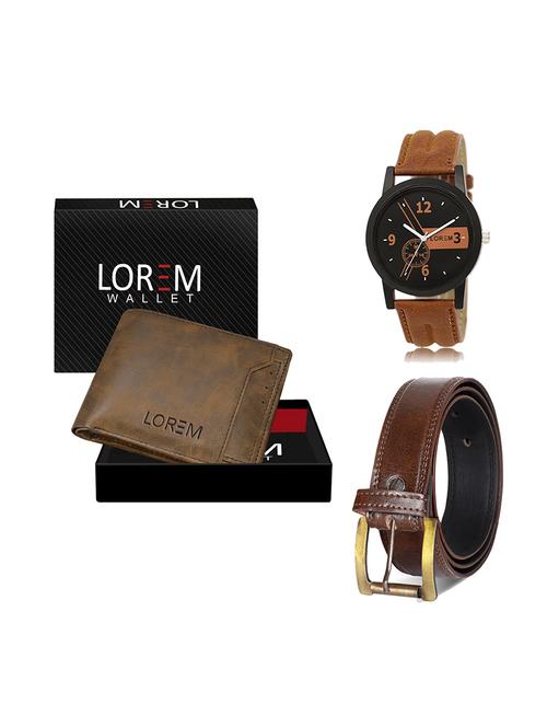 belt, wallet & watch gift combo - 19448148 - Very Small Image - 1