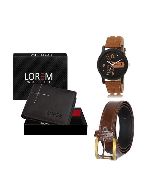 belt, wallet & watch gift combo - 19448165 - Very Small Image - 1