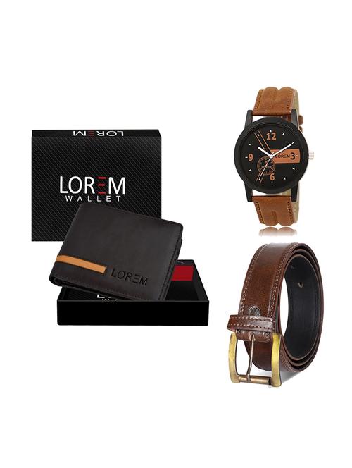 belt, wallet & watch gift combo - 19448167 - Very Small Image - 1
