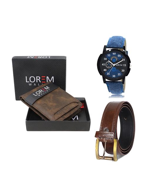 belt, wallet & watch gift combo - 19448174 - Very Small Image - 1