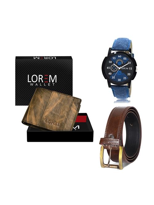 belt, wallet & watch gift combo - 19448189 - Very Small Image - 1