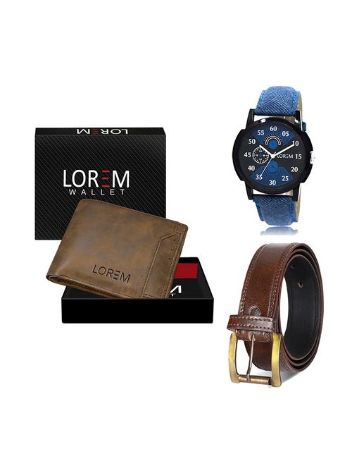 belt, wallet & watch gift combo - 19448193 - Very Small Image - 1
