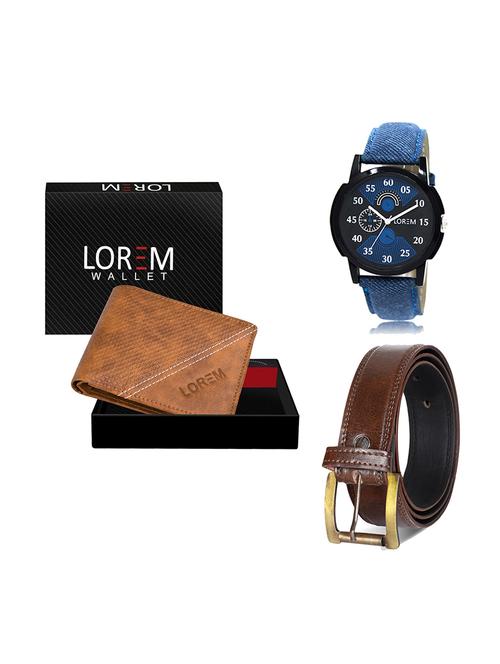 belt, wallet & watch gift combo - 19448202 - Very Small Image - 1