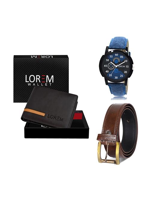 belt, wallet & watch gift combo - 19448212 - Very Small Image - 1
