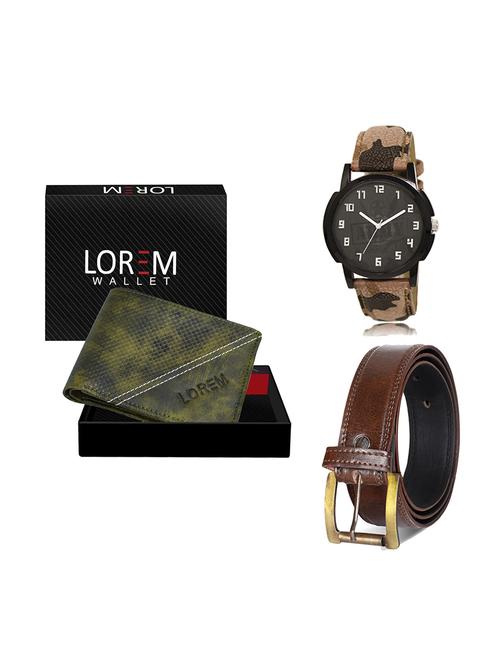 belt, wallet & watch gift combo - 19448248 - Very Small Image - 1
