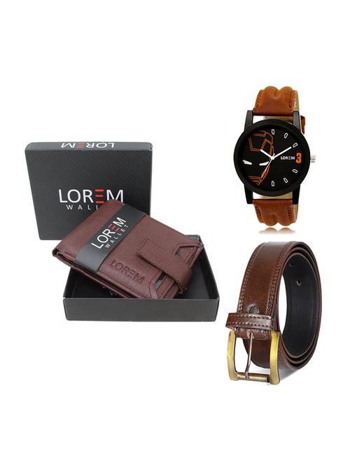 belt, wallet & watch gift combo - 19448268 - Very Small Image - 1