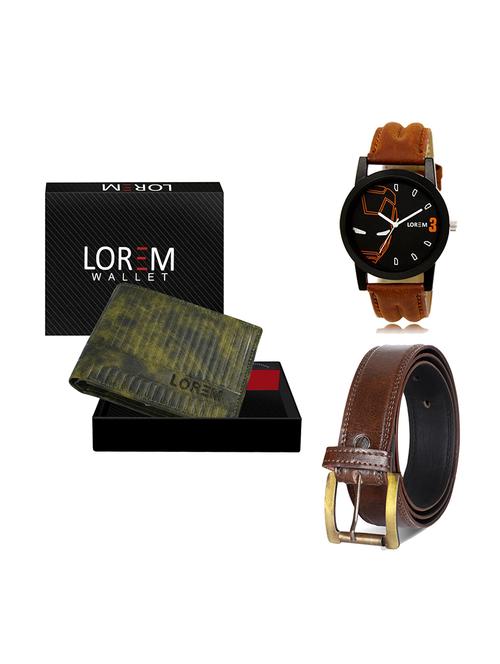 belt, wallet & watch gift combo - 19448289 - Very Small Image - 1
