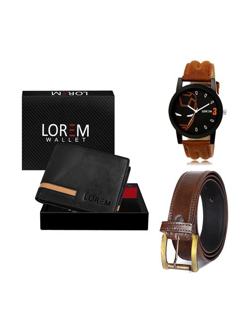 belt, wallet & watch gift combo - 19448301 - Very Small Image - 1