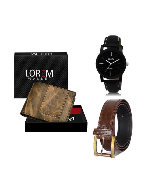 belt, wallet & watch gift combo - 19448324 - Very Small Image - 1