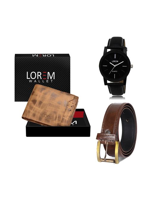 belt, wallet & watch gift combo - 19448325 - Very Small Image - 1