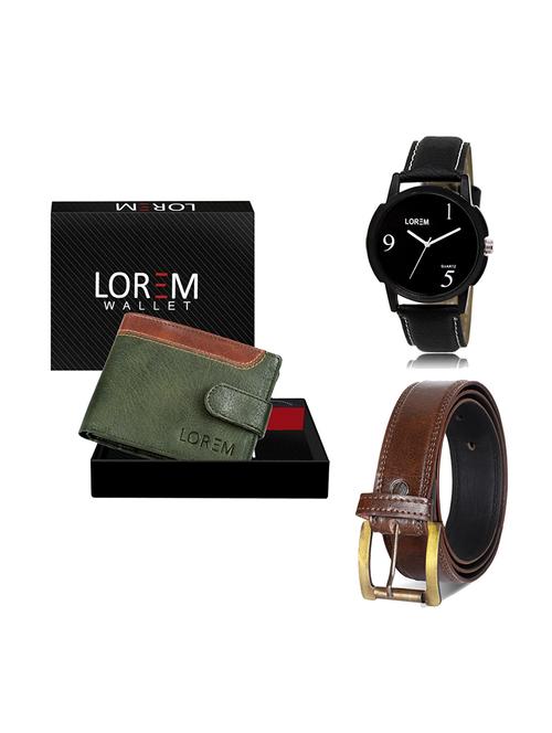belt, wallet & watch gift combo - 19448395 - Very Small Image - 1
