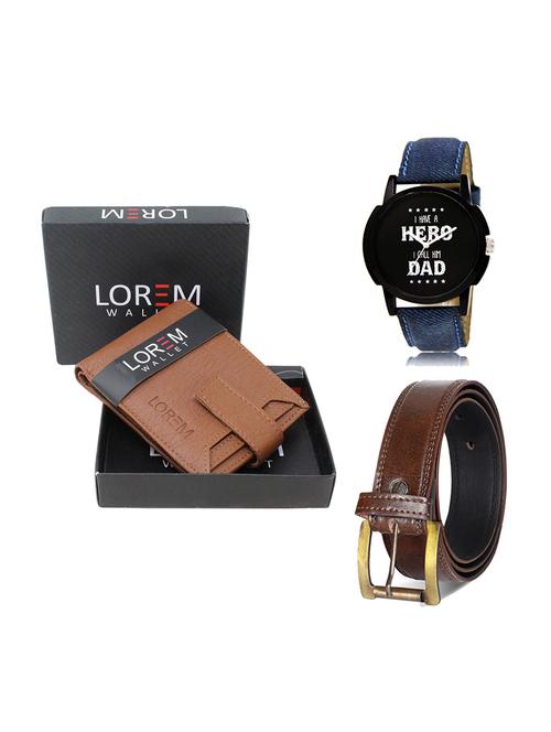 belt, wallet & watch gift combo - 19448404 - Very Small Image - 1