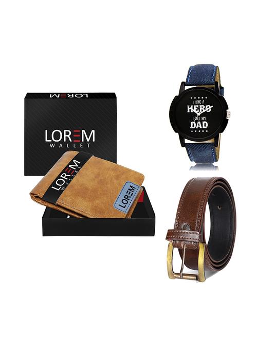 belt, wallet & watch gift combo - 19448405 - Very Small Image - 1
