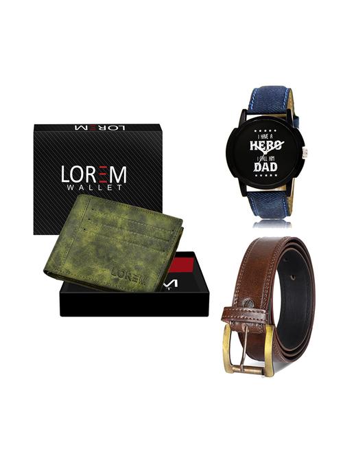belt, wallet & watch gift combo - 19448411 - Very Small Image - 1