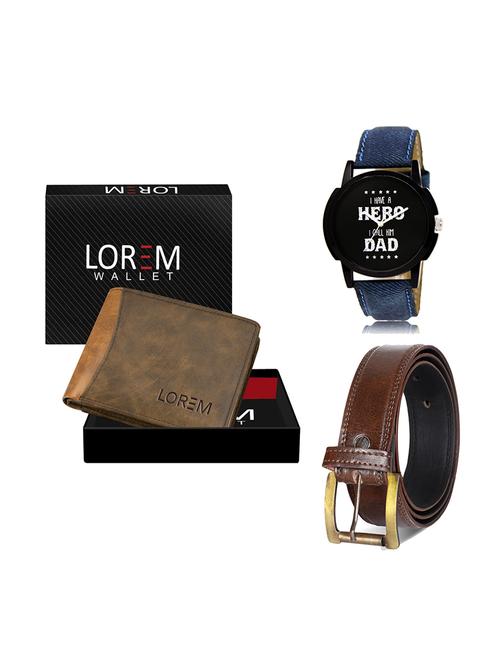 belt, wallet & watch gift combo - 19448420 - Very Small Image - 1
