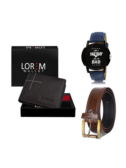 belt, wallet & watch gift combo - 19448435 - Very Small Image - 1
