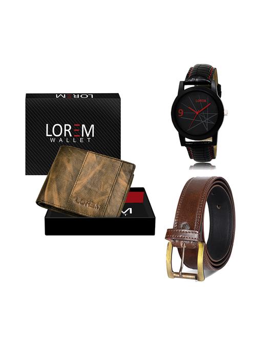 belt, wallet & watch gift combo - 19448459 - Very Small Image - 1