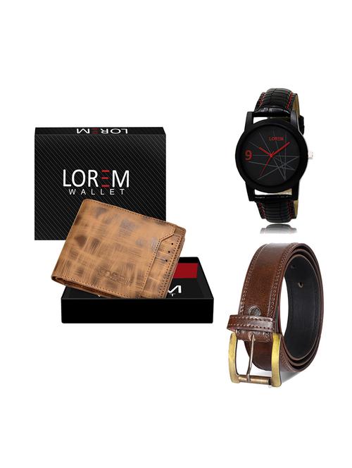 belt, wallet & watch gift combo - 19448460 - Very Small Image - 1