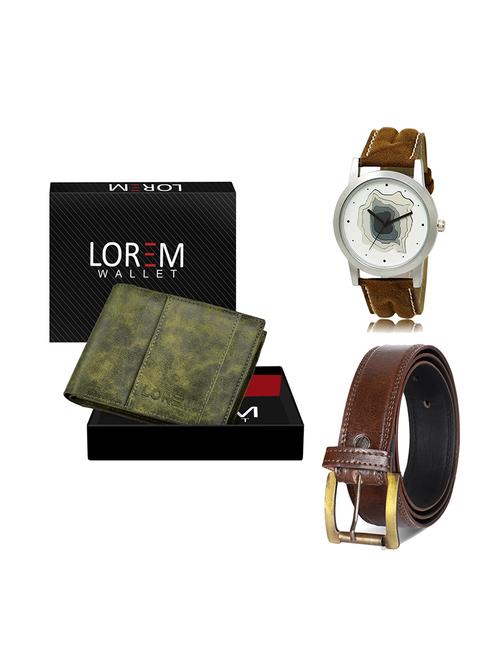 belt, wallet & watch gift combo - 19448502 - Very Small Image - 1