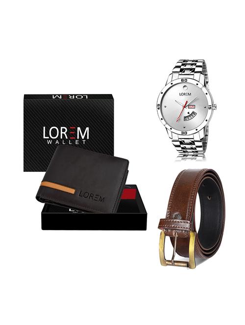 belt, wallet & watch gift combo - 19448662 - Very Small Image - 1