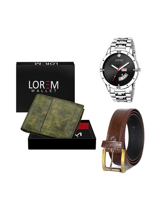 belt, wallet & watch gift combo - 19448682 - Very Small Image - 1