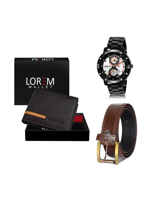 belt, wallet & watch gift combo - 19448842 - Very Small Image - 1
