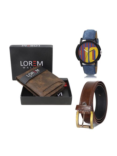 belt, wallet & watch gift combo - 19448849 - Very Small Image - 1
