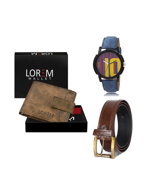 belt, wallet & watch gift combo - 19448867 - Very Small Image - 1