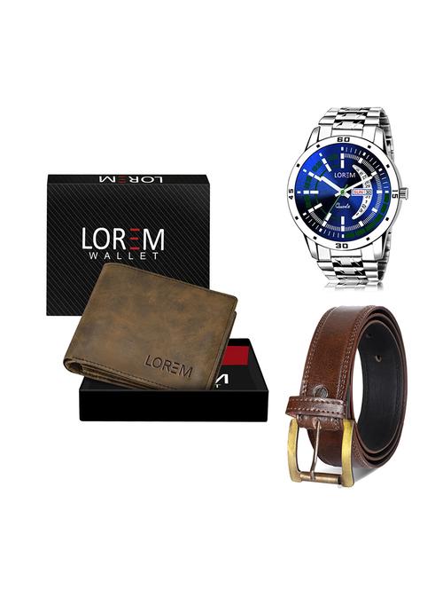 belt, wallet & watch gift combo - 19448914 - Very Small Image - 1