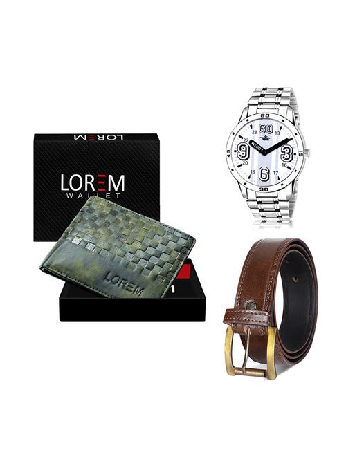 belt, wallet & watch gift combo - 19448972 - Very Small Image - 1