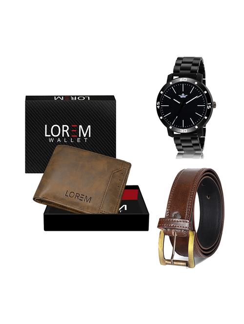 belt, wallet & watch gift combo - 19449003 - Very Small Image - 1