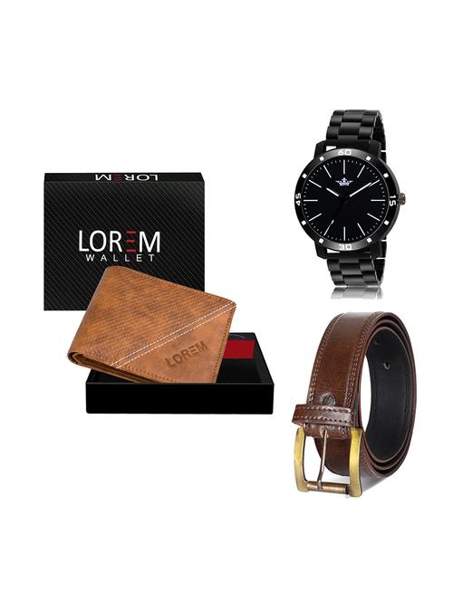 belt, wallet & watch gift combo - 19449012 - Very Small Image - 1