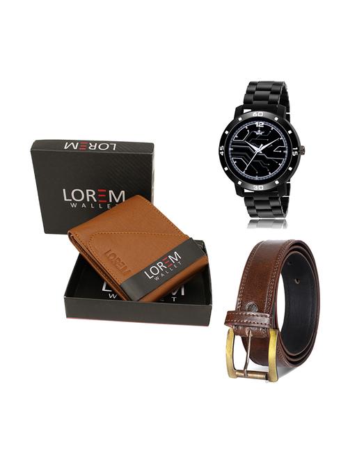 belt, wallet & watch gift combo - 19449026 - Very Small Image - 1