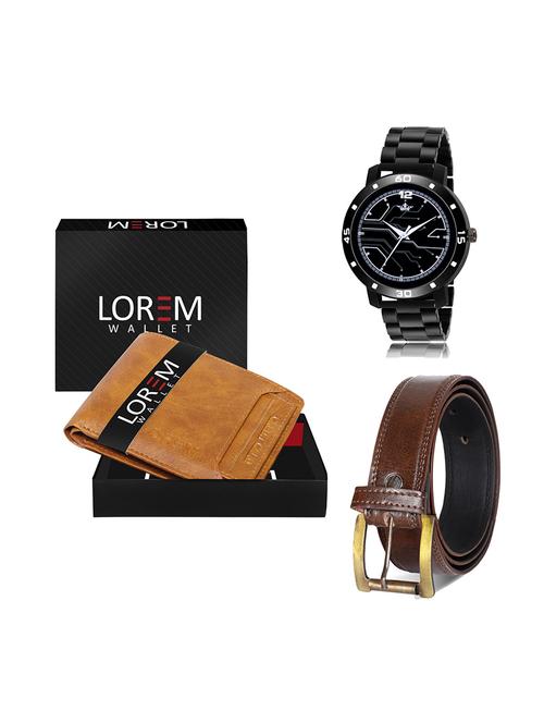 belt, wallet & watch gift combo - 19449030 - Very Small Image - 1
