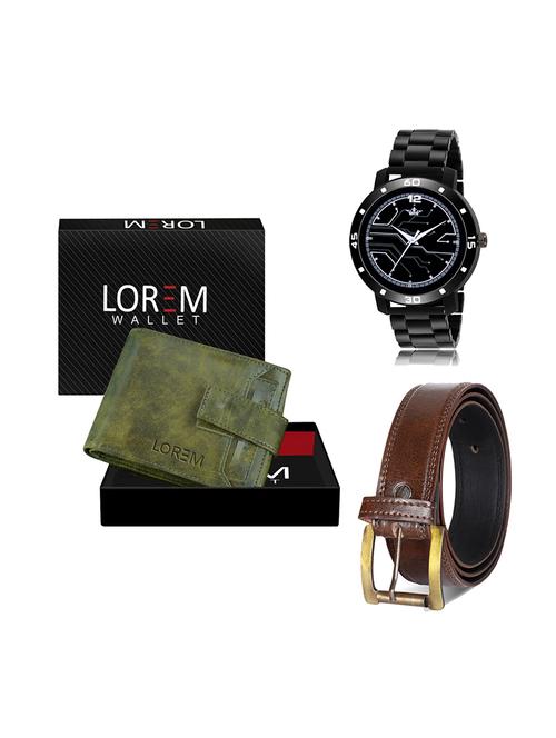 belt, wallet & watch gift combo - 19449046 - Very Small Image - 1