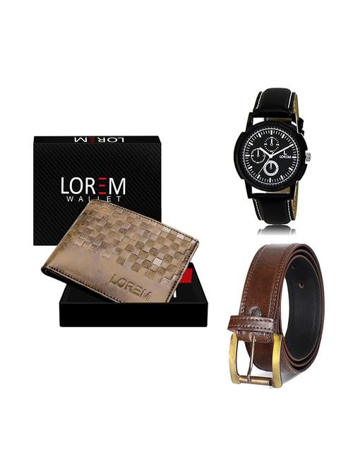 belt, wallet & watch gift combo - 19449150 - Very Small Image - 1