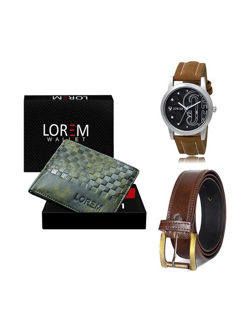 belt, wallet & watch gift combo - 19449197 - Very Small Image - 1