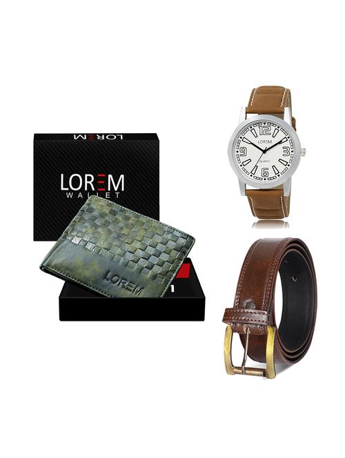 belt, wallet & watch gift combo - 19449242 - Very Small Image - 1