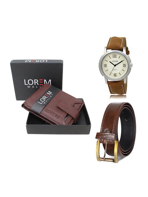 belt, wallet & watch gift combo - 19449258 - Very Small Image - 1